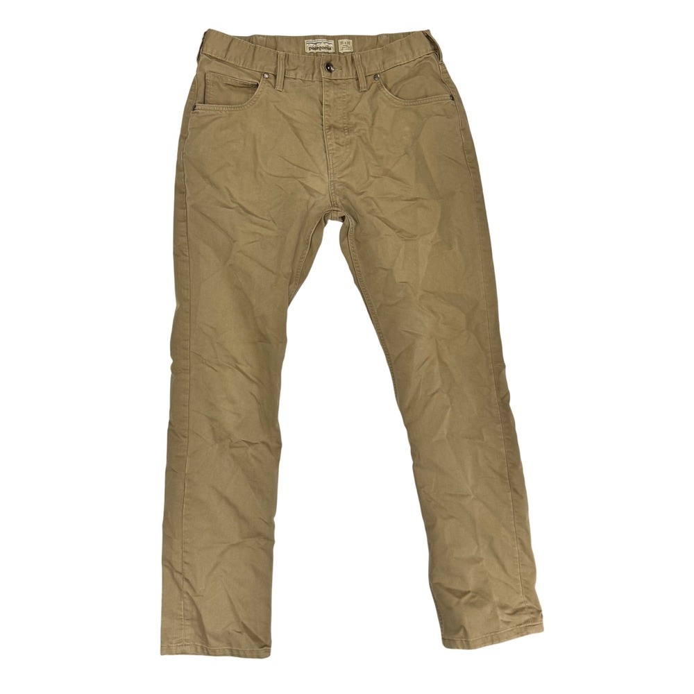 Patagonia Mens Performance Twill Jeans 32x32 Mojave Khaki Straight Fit